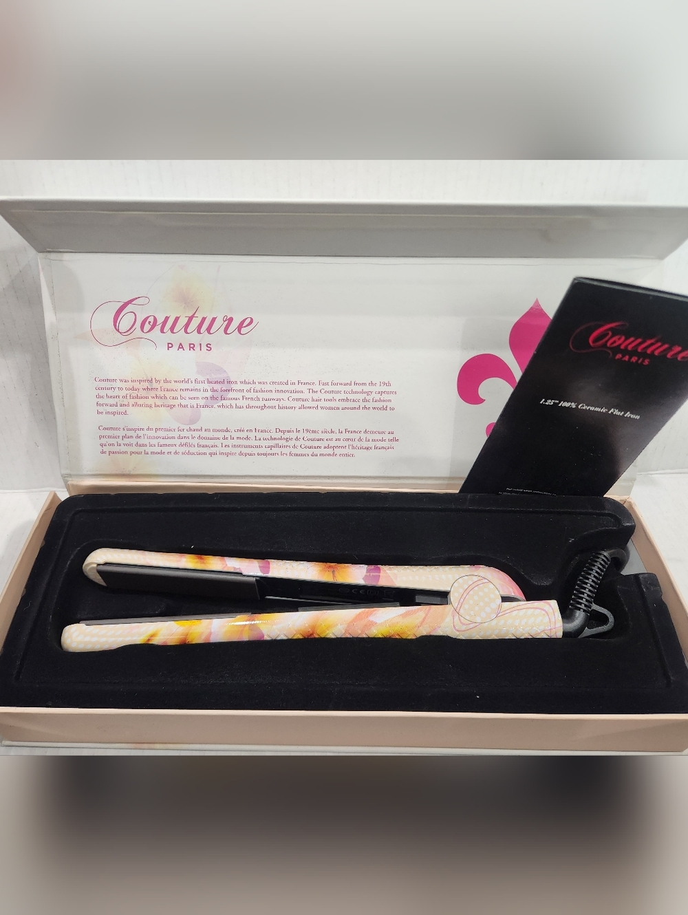 Couture Paris Floral Hair Straightener